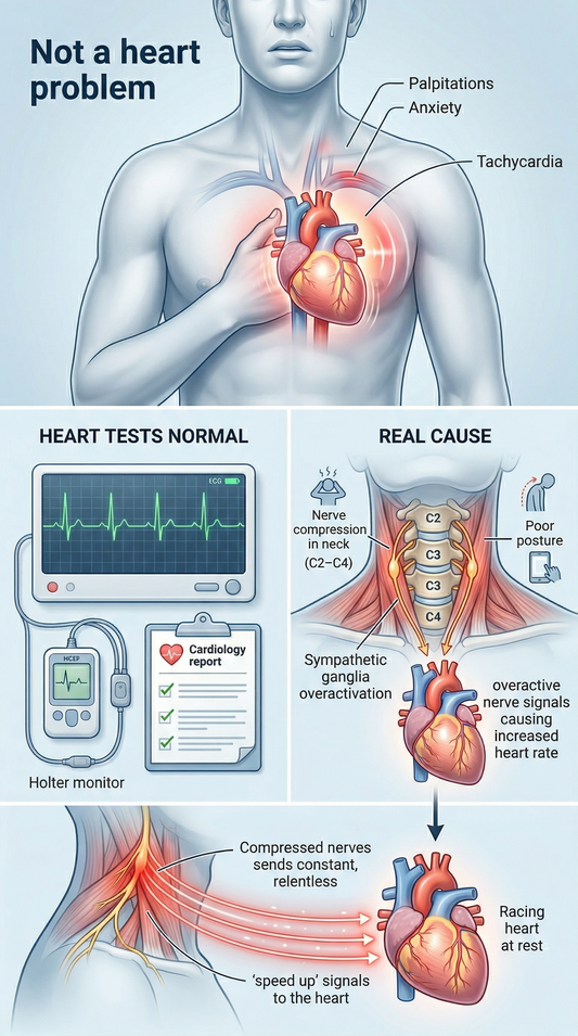 Why Thousands With an Unexplained Racing Heart Are Actually Dealing With a Nerve Signal Problem in Their Neck — Not Their Heart
