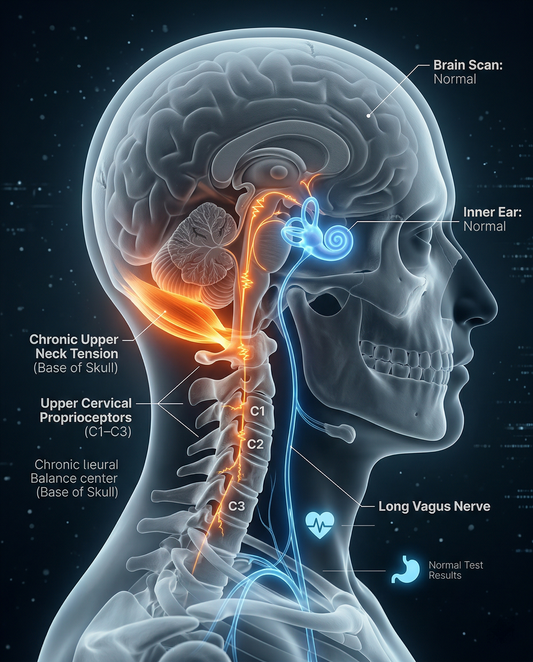 Why Thousands Who Can't Stop Feeling Dizzy Are Actually Dealing With a Broken Signal From the Top of Their Neck